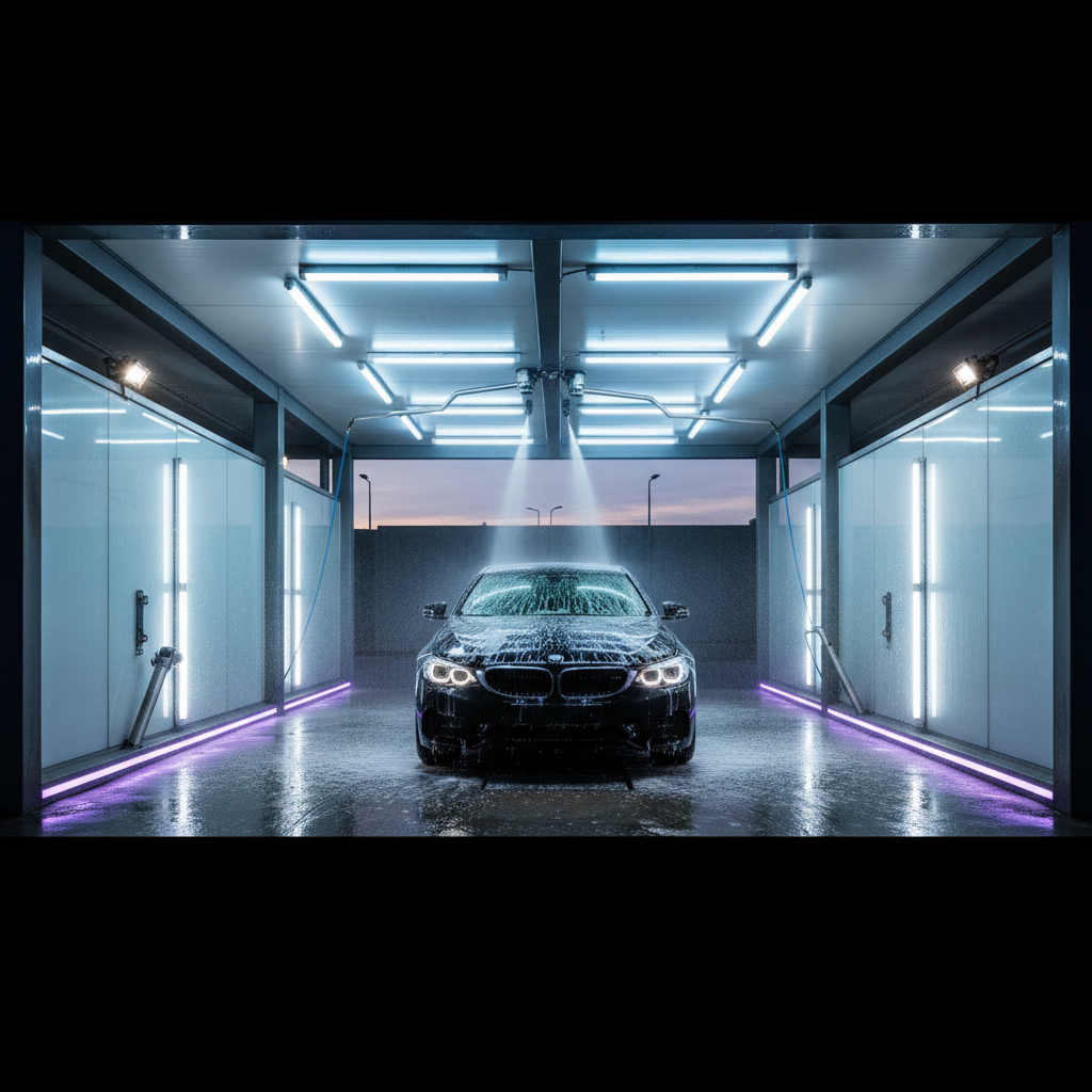 фото Освещение автомойки: нормы и оптимальное решение