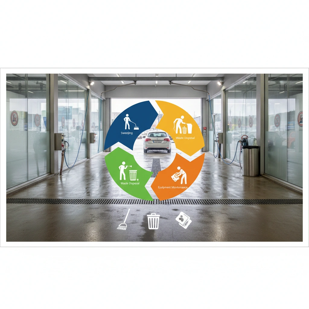 фото Уборка территории автомойки: график и ответственность