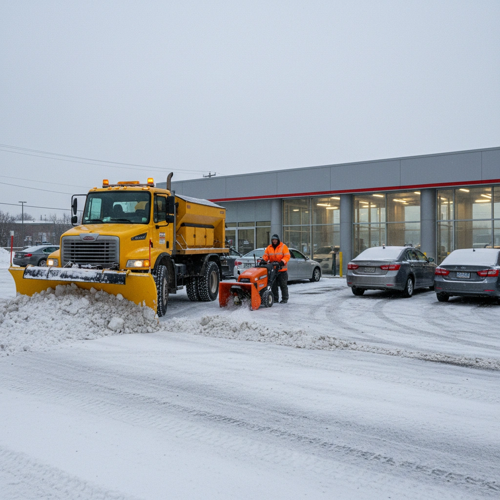 фото Снегоуборка у автомойки: техника и график